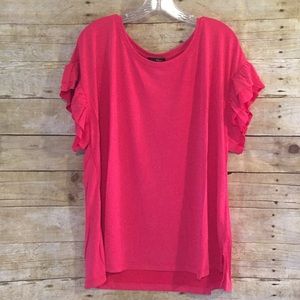 Jessica Simpson Flutter Sleeve Top NWT 2X